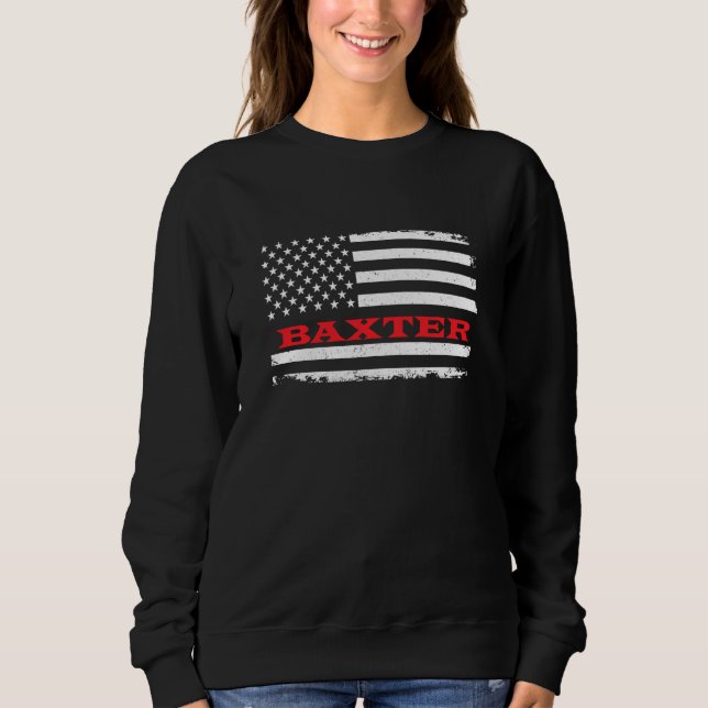 Iowa American Flagga Baxter Usa Patriotic Souvenir T Shirt (Framsida)