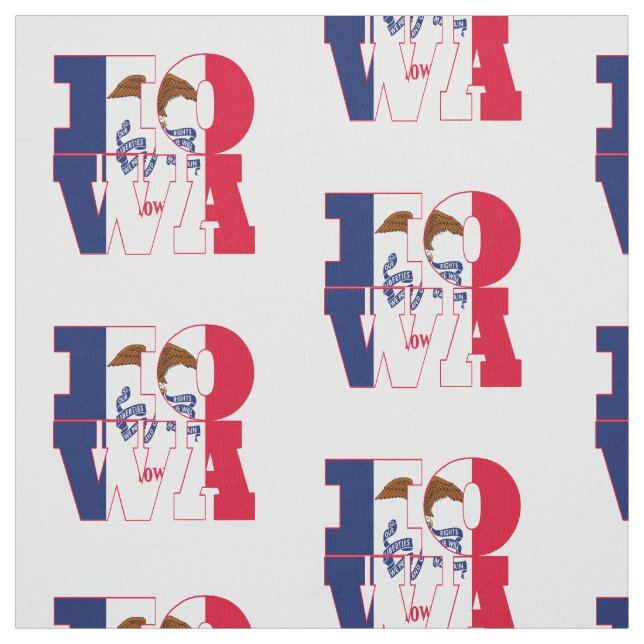 Iowa amerikanstatlig flagga tyg (Provkarta)