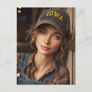 Iowa Bevackra Girl Vykort