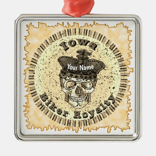 Iowa Biker  Julgransprydnad Metall (Framsidan)