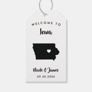 Iowa Bröllop Welcome Bag Märkres for Hotel Guests Presentetikett