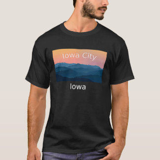 Iowa City Iowa Mountain sunset Hometown T Shirt