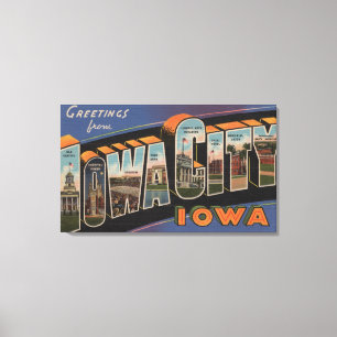Iowa City Iowa - stora brevplatser Canvastryck