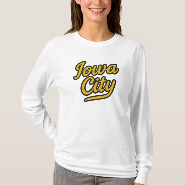 Iowa City-skript | Retro T Shirt (Framsida)
