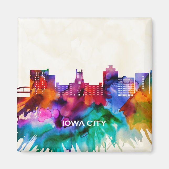 Iowa City Skyline Magnet (Framsidan)