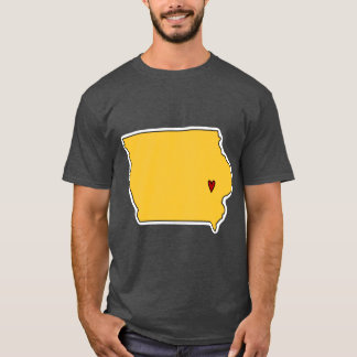 Iowa City State Outline T Shirt