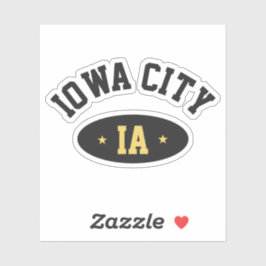 Iowa City Vintage College typografi dekal