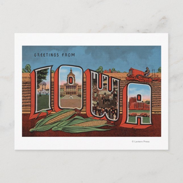 Iowa (Cornfields & Maj) - Stora Brev-scener Vykort (Framsida)