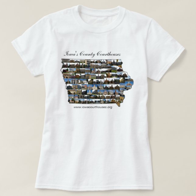 Iowa domstolar projekterar tee shirt (Design framsida)