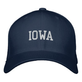Iowa Embroized Flexfit Wool Cap Navy Broderad Keps