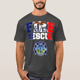 Iowa Fire Rädding Department Firefighters Firemen T Shirt