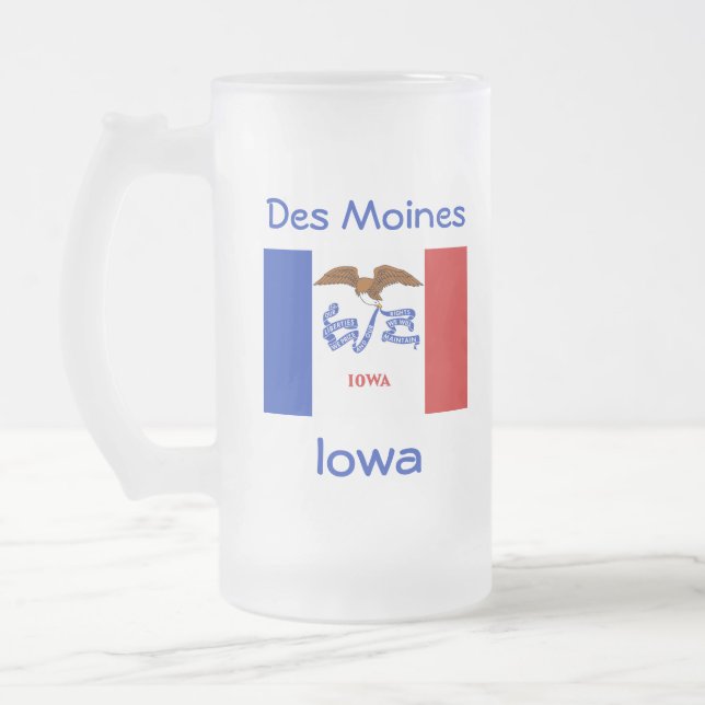 Iowa Flagga City Mugg (Vänster)