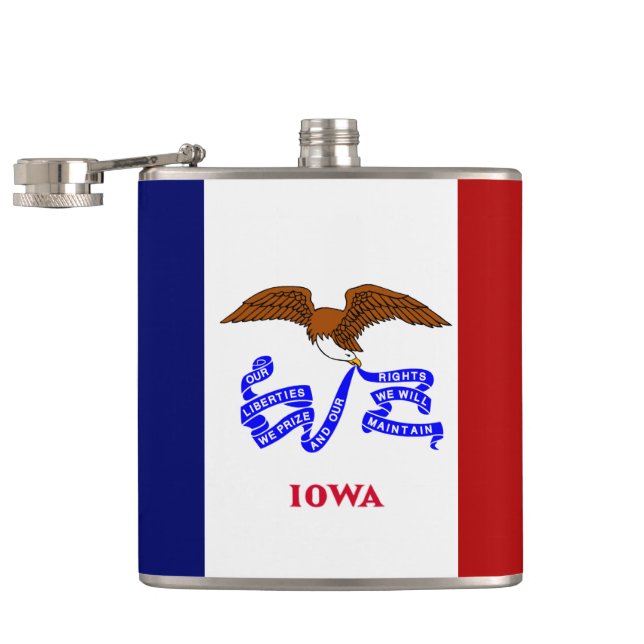 Iowa flagga fickplunta (Öppnad)