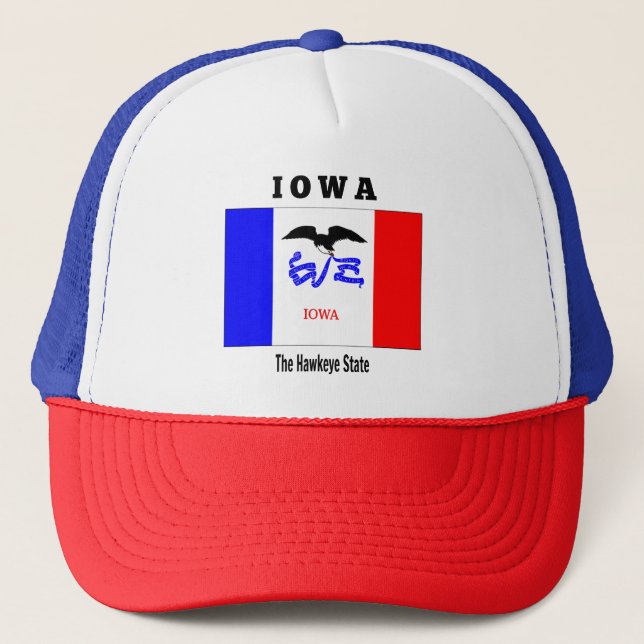 Iowa flagga, Hawkeye Statee Keps (Framsida)