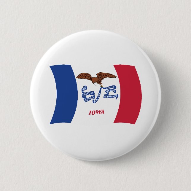 Iowa Flagga Knapp (Framsida)