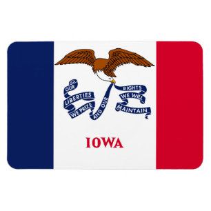 Iowa flagga magnet