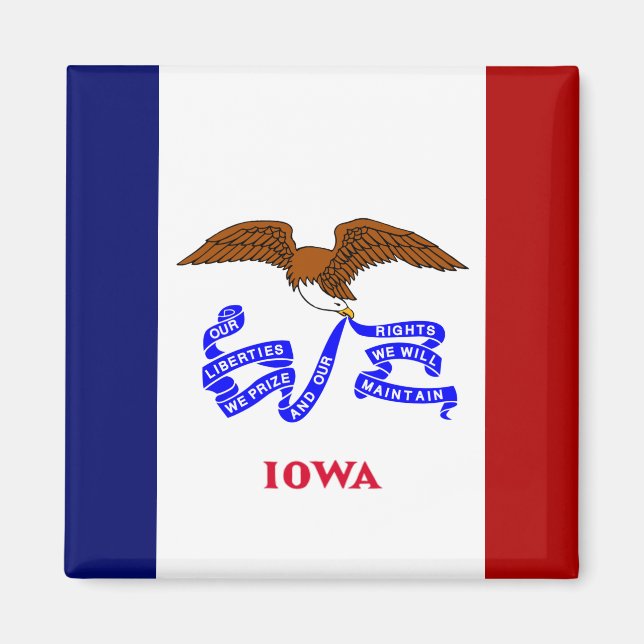 Iowa flagga magnet (Framsidan)