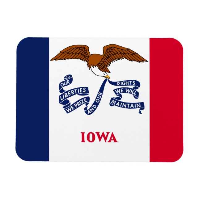 Iowa Flagga Magnet (Horisontell)