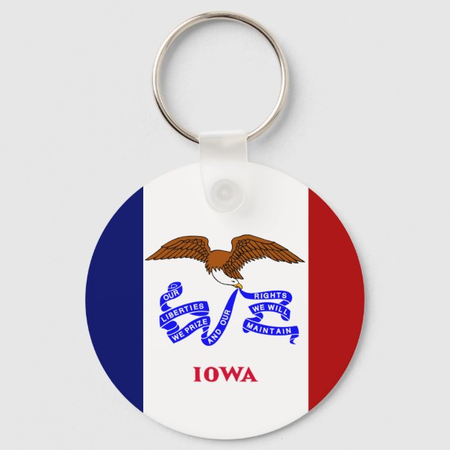 Iowa flagga nyckelring (Framsida)