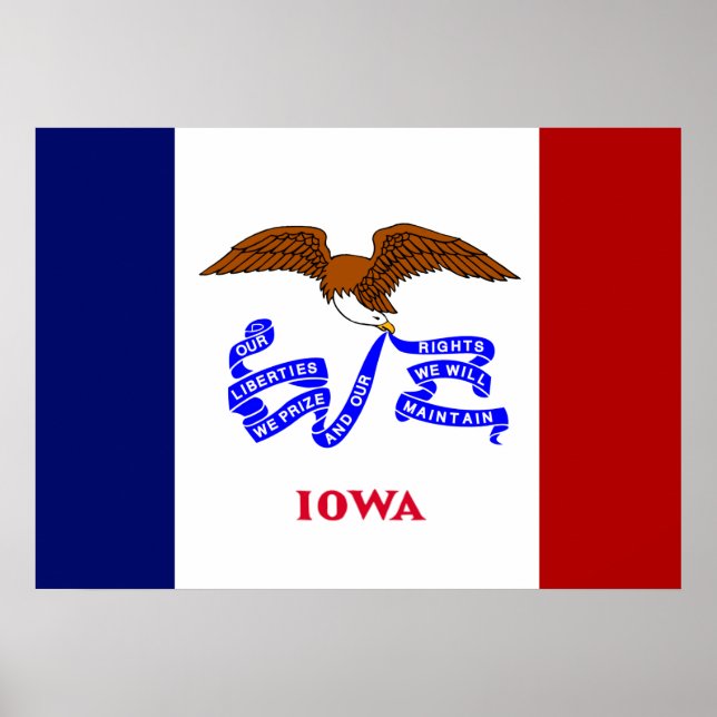 Iowa flagga poster (Framsidan)