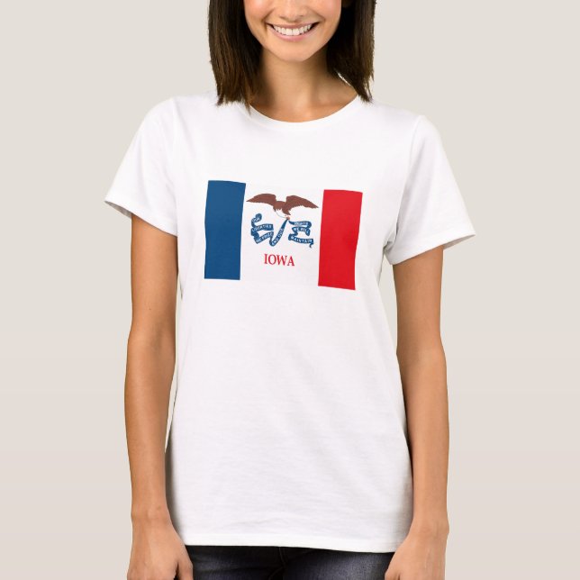 Iowa Flagga T-shirt (Framsida)