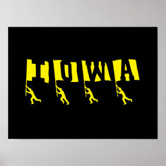 Iowa Football "Flaggor" Poster
