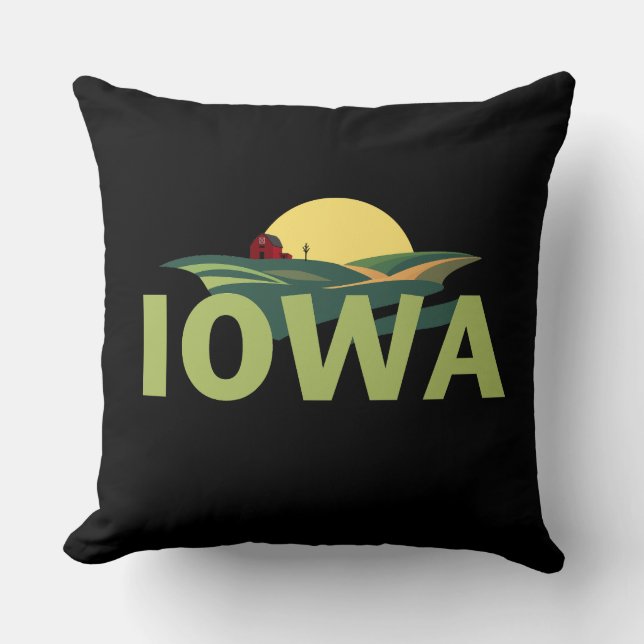Iowa Förenta staterna Kudde (Framsida)
