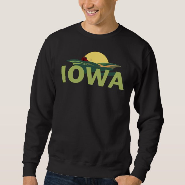 Iowa Förenta staterna Lång Ärmad Tröja (Framsida)