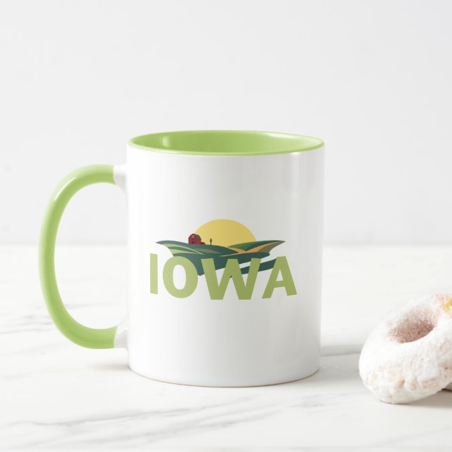 Iowa Förenta staterna Mugg (Med munk)
