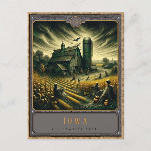 Iowa | Gotisk konst vykort (Framsida)