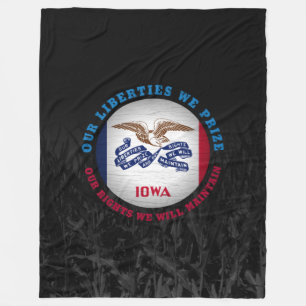 IOWA HAWKEYE STATLIG FLAGGA FLEECEFILT