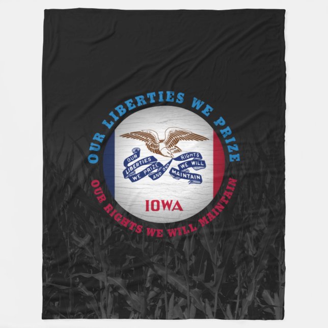 IOWA HAWKEYE STATLIG FLAGGA FLEECEFILT (Framsidan)