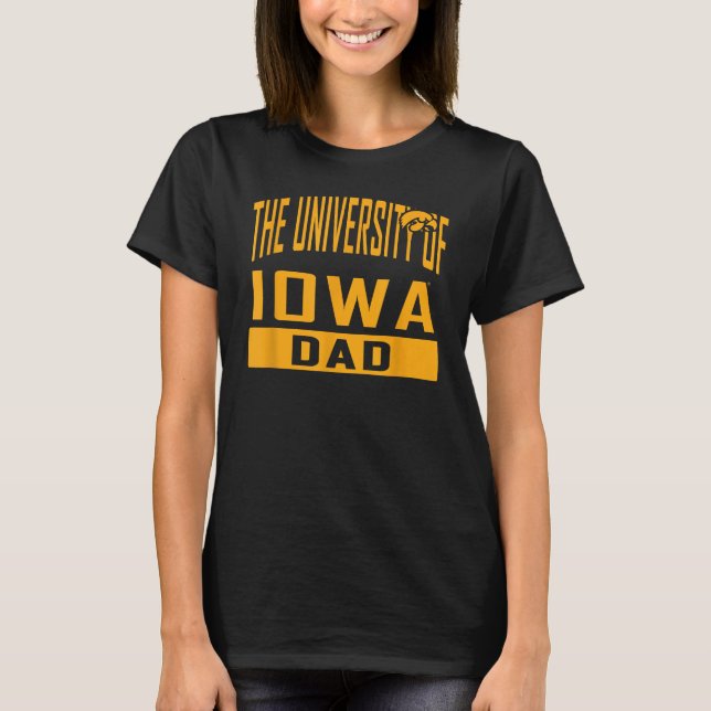 Iowa Hawkeyes Pappa Universiteten Far Black T Shirt (Framsida)