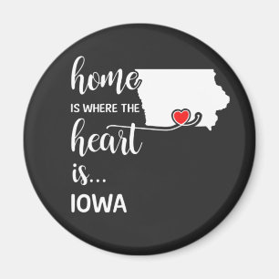 Iowa hem är där hjärtat finns magnet