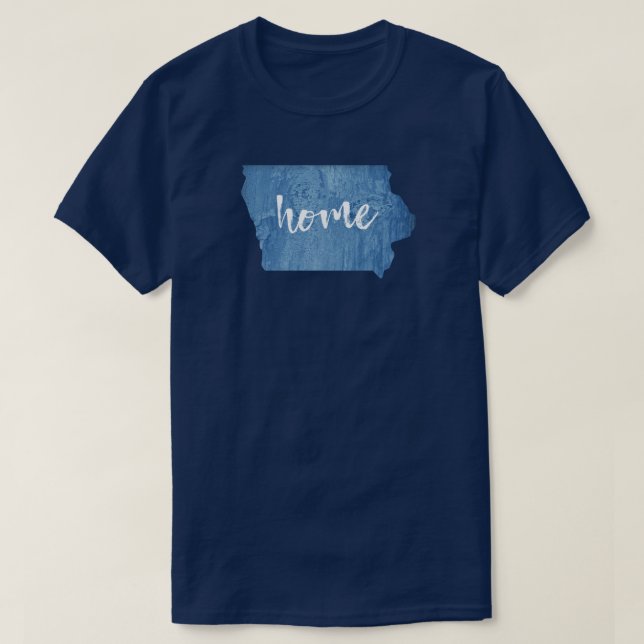 Iowa Hem Trästruktur T Shirt (Design framsida)