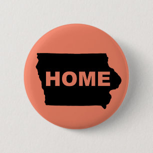 Iowa Hemma Borta Från Stat Knapp Badge Pin