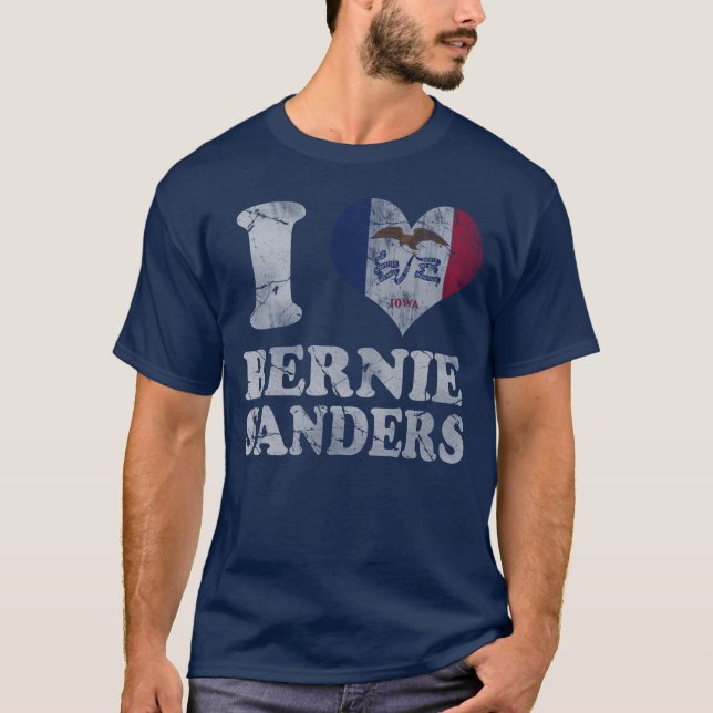 Iowa hjärtaBernie slipmaskiner 2016 Tee Shirt (Framsida)