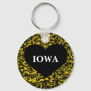 Iowa hjärtagult nyckelring