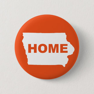 Iowa Home Away from State Button Badge Pin Knapp