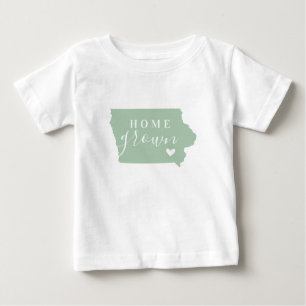 Iowa Home Grown   Editable Färg State Karta T Shirt