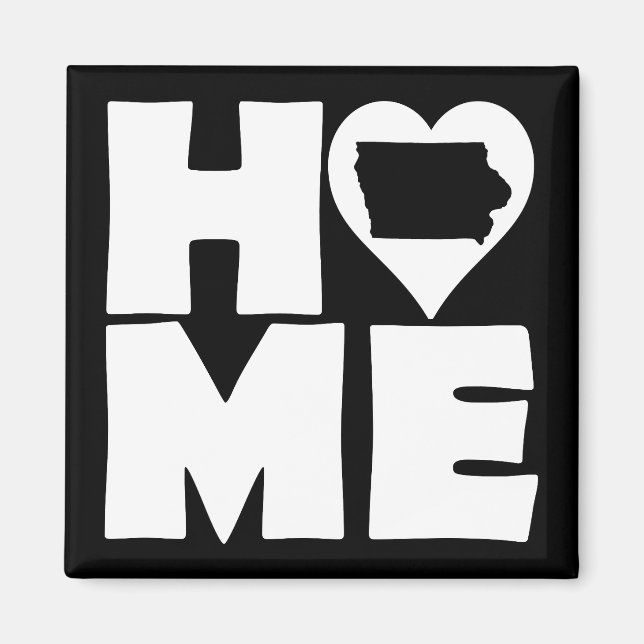 Iowa Home Heart State Fridge Magnet (Framsidan)