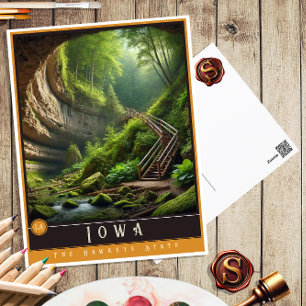 Iowa Hyper-Realistic State-vykort Vykort