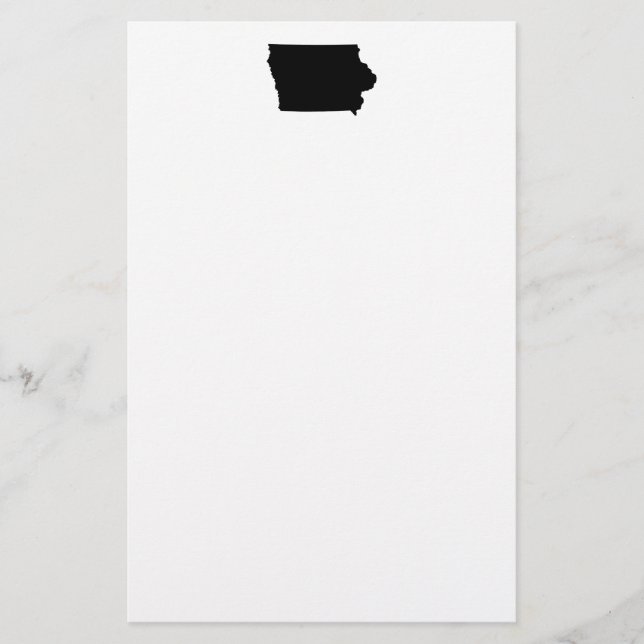 Iowa i svart och vitt brevpapper (Framsida)