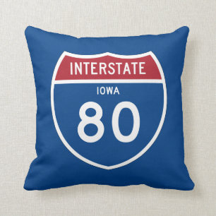 Iowa IA I-80 skyddar den Interstate huvudvägen - Kudde