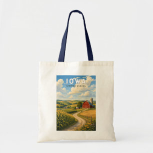 Iowa Illustration Resa Konst Vintage Tygkasse