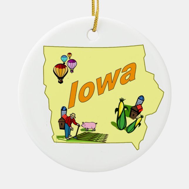Iowa julgranprydnad julgransprydnad keramik (Framsidan)