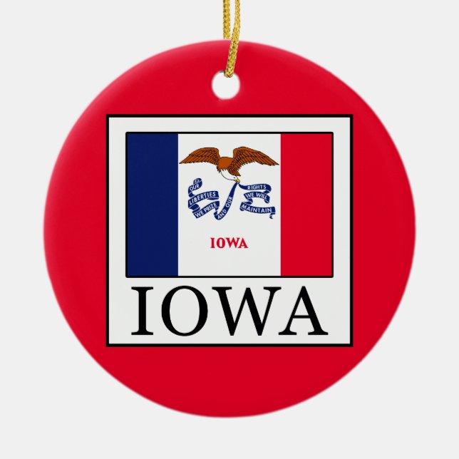 Iowa Julgransprydnad Keramik (Framsidan)
