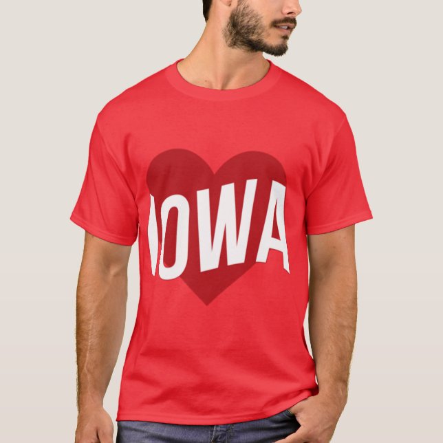Iowa kärlek t shirt (Framsida)