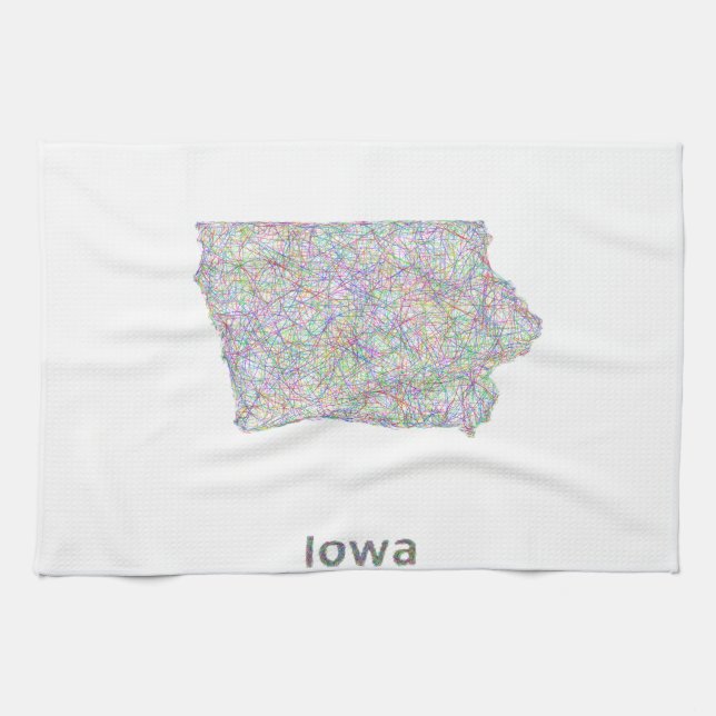 Iowa karta kökshandduk (Horisontell)