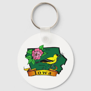 Iowa Karta Nyckelring